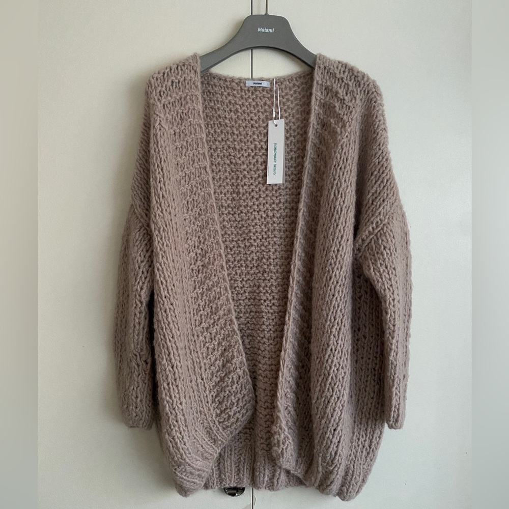 (S/M)Maiami CURLY ALPACA LONG CARDIGAN